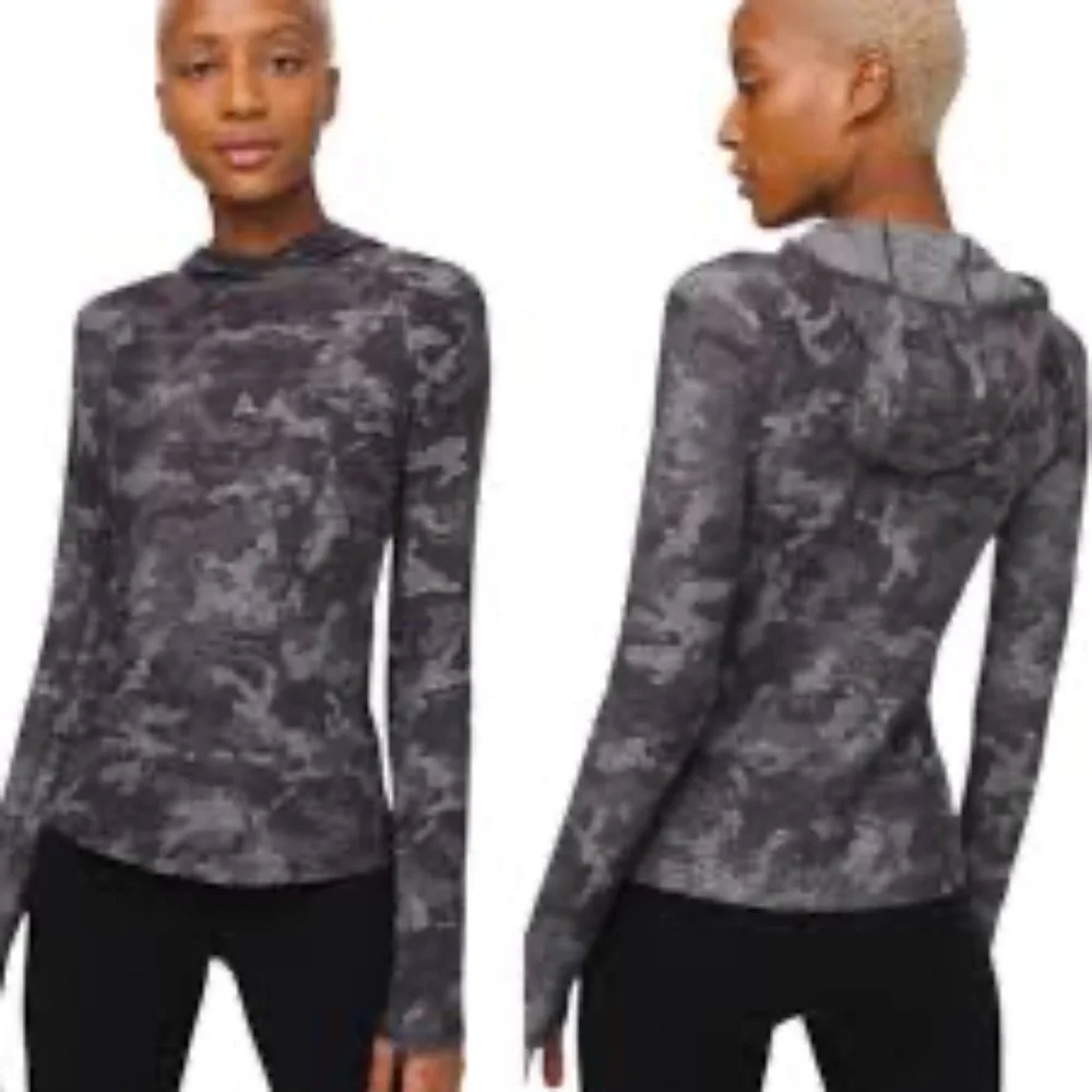 Lululemon Pullover with Hood 1/2 Zip Camo Size 4 - Picture 2 of 10